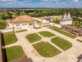 Potlogi, Romania - August 2018: aerial view Constantin Brancove Royalty Free Stock Photo