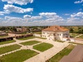 Potlogi, Romania - August 2018: Constantin Brancoveanu Palace a