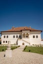 Potlogi, Romania - August 2018: Constantin Brancoveanu Palace an
