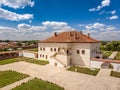 Potlogi, Romania - August 2018: Constantin Brancoveanu Palace a Royalty Free Stock Photo