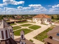 Potlogi, Romania - August 2018: Constantin Brancoveanu Palace a