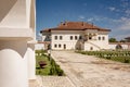 Potlogi, Romania - August 2018: Constantin Brancoveanu Palace an Royalty Free Stock Photo