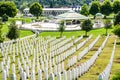 Potocari, Bosnia and Herzegovina - July 31, 2019. Gazebo in site of Memorial to genocida in Srebrenica and Potocari Royalty Free Stock Photo