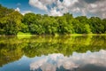 The Potomac River, at Balls Bluff Battlefield Park in Leesburg, Royalty Free Stock Photo