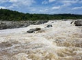 The Potomac river at the Great Falls, Maryland Royalty Free Stock Photo