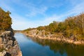 Potomac River in Great Falls Park in autumn, Virginia, USA. Royalty Free Stock Photo