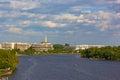 Potomac River near Georgetown Park waterfront in Washington DC. Royalty Free Stock Photo