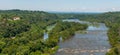 Potomac River Near Harpers Ferry, West Virginia Aerial View From Maryland Heights Royalty Free Stock Photo