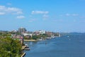 A panoramic view on Old Town Alexandria waterfront in Virginia, USA. Royalty Free Stock Photo