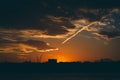 The Potomac River at sunset, in Washington, DC. Royalty Free Stock Photo