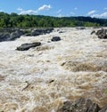 The Potomac river at the Great Falls, Maryland Royalty Free Stock Photo