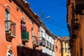 Potosi, Bolivia Colonial streets with the backdrop of the Cerro