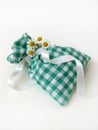 Potpourri bag & chamomiles Royalty Free Stock Photo