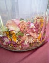 Potpourri sachet Thai traditional style, dried petals flowers colorful mixture to provide a gentle natural scent - image
