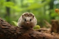 Potrait of cute adorable Hedgehog. AI Generative