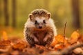 Potrait of cute adorable Hedgehog. AI Generative