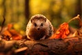 Potrait of cute adorable Hedgehog. AI Generative