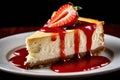 Potrait of delicious cheescake on the table