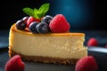 Potrait of delicious cheescake on the table