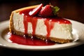 Potrait of delicious cheescake on the table