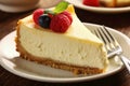 Potrait of delicious cheescake on the table