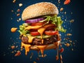 Potrait of delicious fresh burger