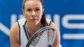 Potrait of Female Tennis Player Holding the Racquet During Championship Match, Ready for Receive Royalty Free Stock Photo