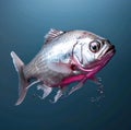 Potrait of fish with purple color in the ocean Royalty Free Stock Photo