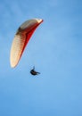 potrait of a paragliding over the blue sky