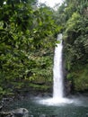 A potrait photo of waterfall in Sukabumi, Indonesia