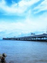 potrait of sultan abdul halim muadzam shah bridge or penang second bridge Royalty Free Stock Photo