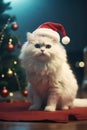 Potraits of adorable cat in christmas Royalty Free Stock Photo