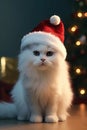 Potraits of adorable cat in christmas Royalty Free Stock Photo