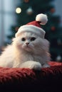 Potraits of adorable cat in christmas Royalty Free Stock Photo