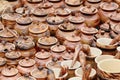 Pots made of wood Royalty Free Stock Photo