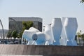 Pots sculpture at Roundabout in Doha, Qatar Royalty Free Stock Photo