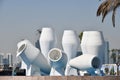 Pots sculpture at Roundabout in Doha, Qatar Royalty Free Stock Photo