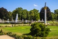 Potsdam, Germany - Panoramic view of the Sanssouci Park terraced vineyard garden by the Sanssouci summer palace