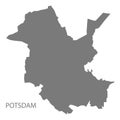 Potsdam city map grey illustration silhouette shape