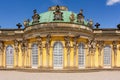 Sanssouci palace and park in spring, Potsdam, Germany Royalty Free Stock Photo
