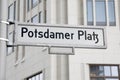 Potsdamer Platz Street Sign, Berlin Royalty Free Stock Photo