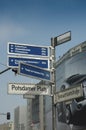 Berlin potsdamer platz street sign Royalty Free Stock Photo