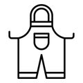 Potter apron icon, outline style Royalty Free Stock Photo