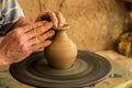 Potter creating a new ceramic pot