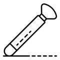 Potter hand shovel icon, outline style