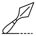 Potter hand trowel icon, outline style Royalty Free Stock Photo