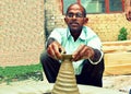 A potter in India Royalty Free Stock Photo