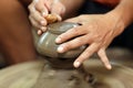 Potter man working Royalty Free Stock Photo