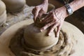 Potter modeling a clay bowl in Hoi An Vietnam