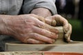 Potter's hands Royalty Free Stock Photo